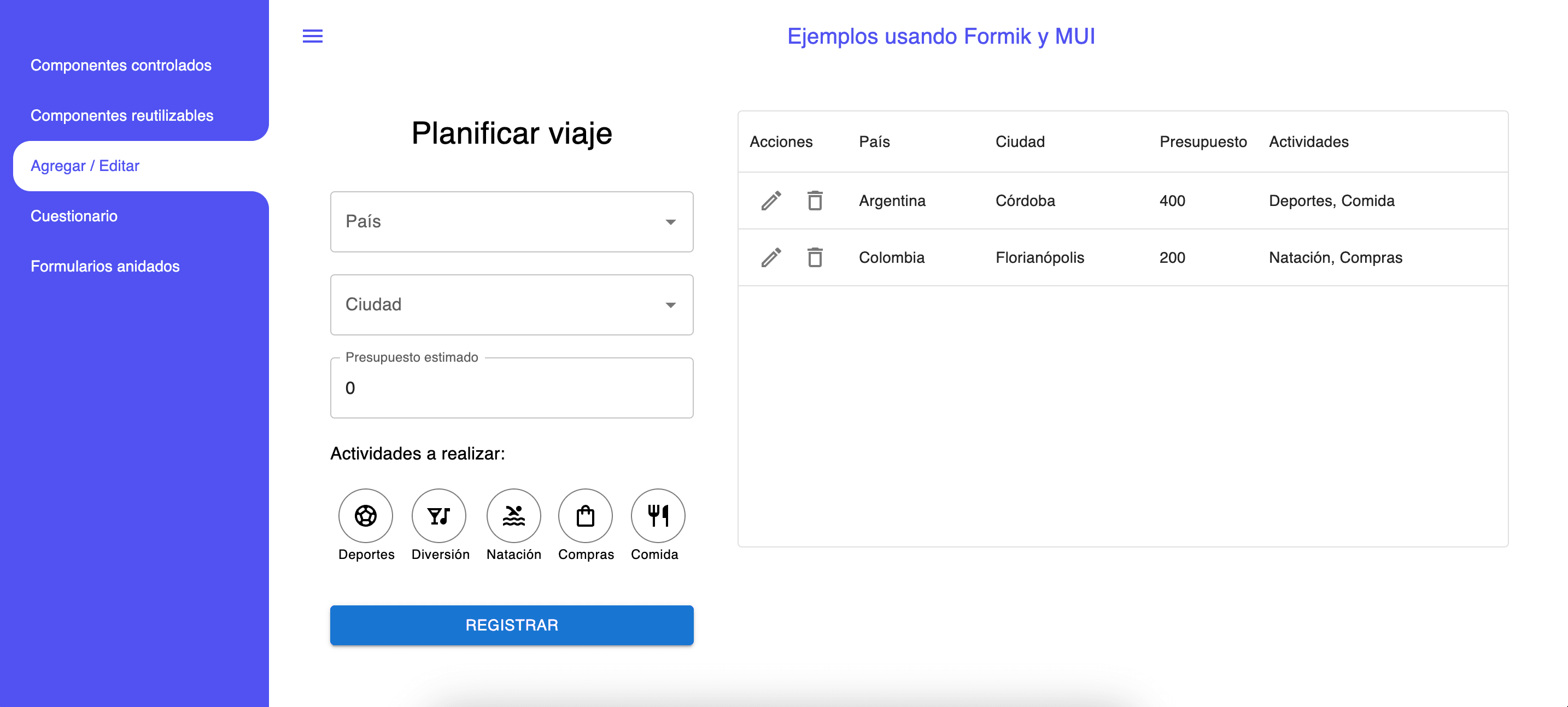 Formularios con MUI y Formik